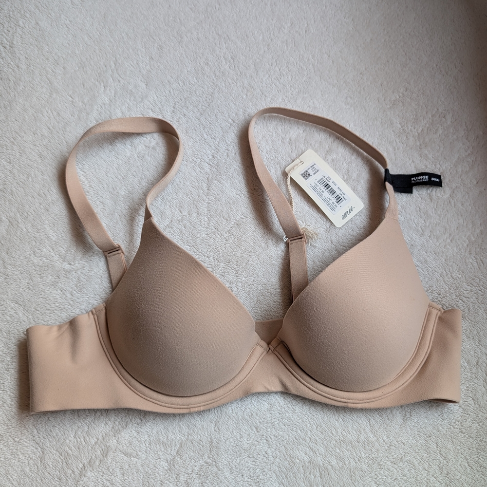 Aerie Plunging Nude Pullover Bra